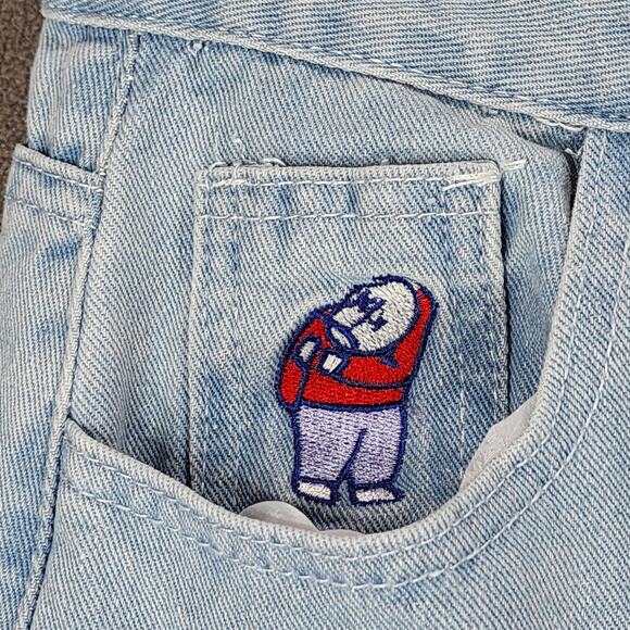 Polar Skate Co Big Boy Wide Leg Jean L Men High Rise Lt Blue Baggy 90s Y2K 31x29 - Picture 9 of 13
